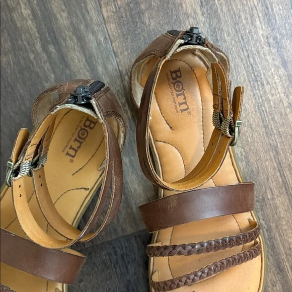 Born Brown Strappy Sandals - Picture 3 of 5